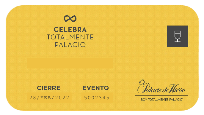 Tarjeta mesa de regalos Palacio de Hierro